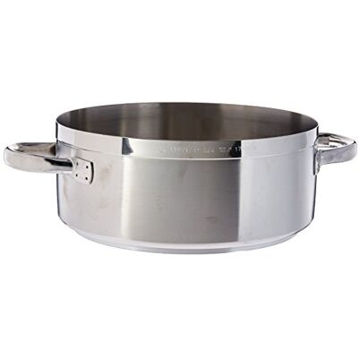 PADERNO Diepe steelpan 11109-32, 2 handgrepen van roestvrij staal, 32 cm PADERNO Diepe steelpan 11109-32, 2 handgrepen van roestvrij staal, 32 cm