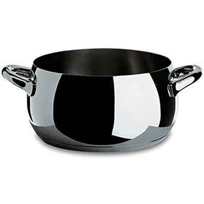 Alessi Mami Kookpan van roestvrij staal, zilverkleurig, Ø 21 cm Alessi Mami Kookpan van roestvrij staal, zilverkleurig, Ø 21 cm
