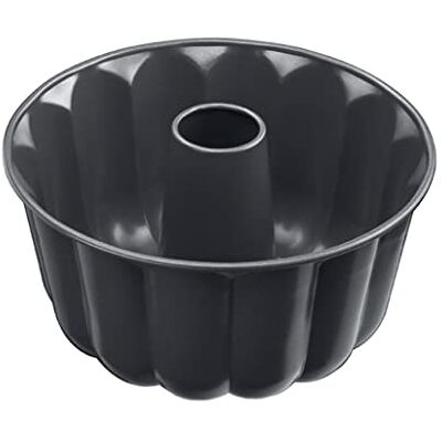 Kaiser La Forme Plus Grote ronde tulbandvorm met extra hoge rand, 24 cm, geëmailleerde anti-aanbaklaag, zwart Kaiser La Forme Plus Grote ronde tulbandvorm met extra hoge rand, 24 cm, geëmailleerde anti-aanbaklaag, zwart