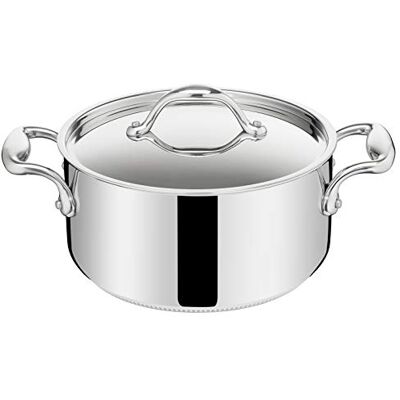 Lagostina ACCADEMIA LAGOFUSION Kookpan van roestvrij staal, 20 cm (3 l) + deksel, voor alle warmtebronnen, inclusief inductie, robuuste geklonken handgreep, Italië, 011116031220 Lagostina ACCADEMIA LAGOFUSION Kookpan van roestvrij staal, 20 cm (3 l) + deksel, voor alle warmtebronnen, inclusief inductie, robuuste geklonken handgreep, Italië, 011116031220