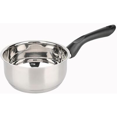 Baumalu Primo steelpan – roestvrij staal – alle warmtebronnen inclusief inductie – drievoudige bodemdiffuser, homogene warmteverdeling – vaste handgreep van bakeliet – Ø 14 cm Baumalu Primo steelpan – roestvrij staal – alle warmtebronnen inclusief inductie – drievoudige bodemdiffuser, homogene warmteverdeling – vaste handgreep van bakeliet – Ø 14 cm