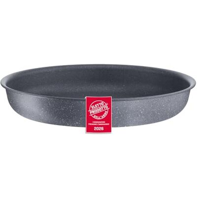 Lagostina Ingenio Mineralis Green Pan Ø 28 cm, van 100% gerecycled aluminium, voor gas, oven en inductie met kookindicator, te gebruiken met afneembare handgreep Lagostina Ingenio Mineralis Green Pan Ø 28 cm, van 100% gerecycled aluminium, voor gas, oven en inductie met kookindicator, te gebruiken met afneembare handgreep