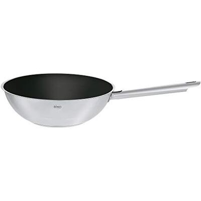 RÖSLE Elegance Wokpan, hoogwaardige roestvrij stalen wok met robuuste keramische coating ProCera, 28 cm, roestvrij staal 18/10, geschikt voor inductie, vaatwasmachinebestendig RÖSLE Elegance Wokpan, hoogwaardige roestvrij stalen wok met robuuste keramische coating ProCera, 28 cm, roestvrij staal 18/10, geschikt voor inductie, vaatwasmachinebestendig
