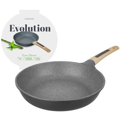 KASANOVA Evolution koekenpan met antiaanbaklaag, inductiekookpan, antiaanbakpan voor inductie (30 cm) KASANOVA Evolution koekenpan met antiaanbaklaag, inductiekookpan, antiaanbakpan voor inductie (30 cm)