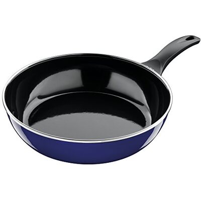Silit Emma Koekenpan van silicastaal met handvat van nikkelvrije kunststof, 28 cm, blauw Silit Emma Koekenpan van silicastaal met handvat van nikkelvrije kunststof, 28 cm, blauw