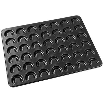 Zenker Vanillekipferl-Bakblik voor 42 vanillekipferl & Hoorntjes, Koekjesbakvorm, Sjabloon voor Lekkere Kipferl, Kipferl-Bakvorm, Praktische Kipferlplaat, 42 X 32 cm, Hoeveelheid: 1 Stuk Zenker Vanillekipferl-Bakblik voor 42 vanillekipferl & Hoorntjes, Koekjesbakvorm, Sjabloon voor Lekkere Kipferl, Kipferl-Bakvorm, Praktische Kipferlplaat, 42 X 32 cm, Hoeveelheid: 1 Stuk
