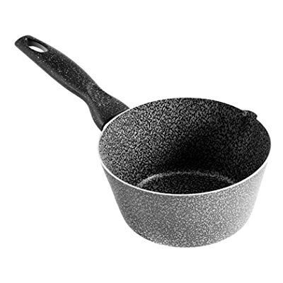 Home Conische steelpan, 1 handvat, steen, antiaanbaklaag, 14 cm, pan Home Conische steelpan, 1 handvat, steen, antiaanbaklaag, 14 cm, pan