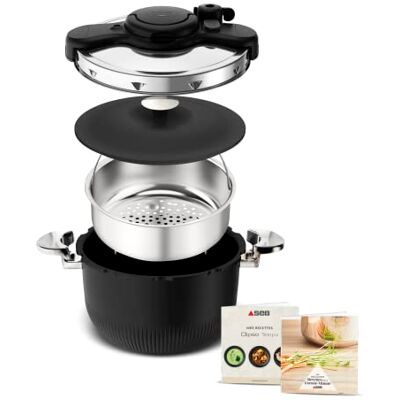 SEB Clipso Tempo 3-in-1 snelkookpan, roestvrij staal, 6 l SEB Clipso Tempo 3-in-1 snelkookpan, roestvrij staal, 6 l