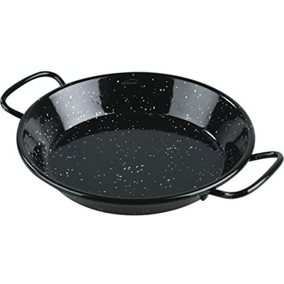 LACOR 60184 Mini-paella-pan van ijzer, Smalt, ideaal voor presenteren, serveren en koken, deksel van geëmailleerd staal, Ø 24 cm LACOR 60184 Mini-paella-pan van ijzer, Smalt, ideaal voor presenteren, serveren en koken, deksel van geëmailleerd staal, Ø 24 cm
