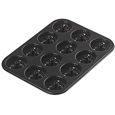 Tala Performance Miniatuur Taartvorm met 12 voetafdrukken van koolstofstaal met Eclipse antiaanbaklaag voor mini-decoratieve taarten, 35,2 x 26,8 x 3,2 cm Tala Performance Miniatuur Taartvorm met 12 voetafdrukken van koolstofstaal met Eclipse antiaanbaklaag voor mini-decoratieve taarten, 35,2 x 26,8 x 3,2 cm