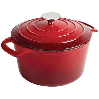 Vogue Gietijzeren stoofpan, rond, 120 x 205 mm, 3,2 l, rood Vogue Gietijzeren stoofpan, rond, 120 x 205 mm, 3,2 l, rood