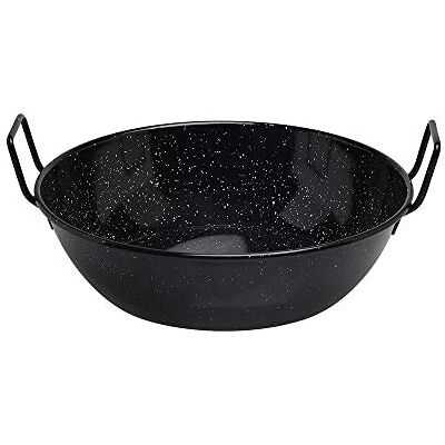Metaltex Honda geëmailleerde pan, geëmailleerd staal, kleur zwart, 32 cm Metaltex Honda geëmailleerde pan, geëmailleerd staal, kleur zwart, 32 cm