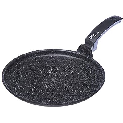 Moneta ALLUFLON Etnea Plaat, aluminium, anti-aanbaklaag, steeneffect, 24 cm, zwart, standaard Moneta ALLUFLON Etnea Plaat, aluminium, anti-aanbaklaag, steeneffect, 24 cm, zwart, standaard
