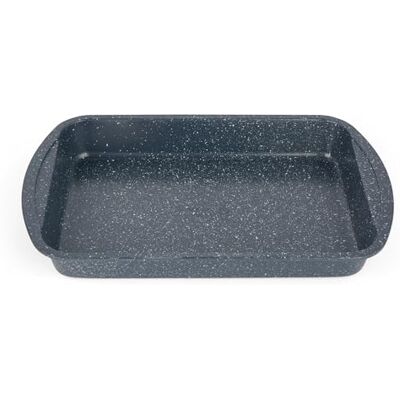 Russell Hobbs Nightfall Stone 38 cm Roasting Pan Non-Stick Deep Baking Tray, Carbon Steel Ovenware, Ideaal voor Roasting Meat and Vegetables, Large Oven Tin, PFOA-vrij, Oven Safe, Hittebestendige Paint Russell Hobbs Nightfall Stone 38 cm Roasting Pan Non-Stick Deep Baking Tray, Carbon Steel Ovenware, Ideaal voor Roasting Meat and Vegetables, Large Oven Tin, PFOA-vrij, Oven Safe, Hittebestendige Paint