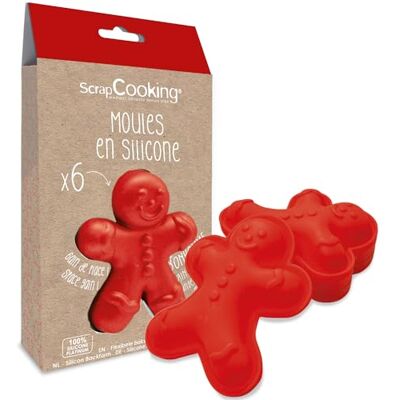 ScrapCooking 6 afzonderlijke Ginger siliconen vormen 2911 ScrapCooking 6 afzonderlijke Ginger siliconen vormen 2911