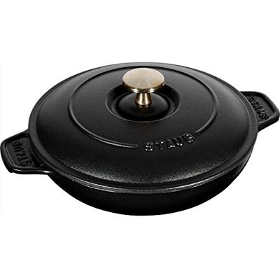 STAUB Warm gietijzeren bord, rond, Ø 20 cm, 0,75 l, mat zwart STAUB Warm gietijzeren bord, rond, Ø 20 cm, 0,75 l, mat zwart