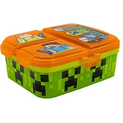 Stor Minecraft: lunchbox met 3 extra vakken Stor Minecraft: lunchbox met 3 extra vakken
