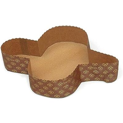 Decora 12,7 cm Colomba Pans, bruin, cellulosepapier, 750 g-5 stuks Decora 12,7 cm Colomba Pans, bruin, cellulosepapier, 750 g-5 stuks