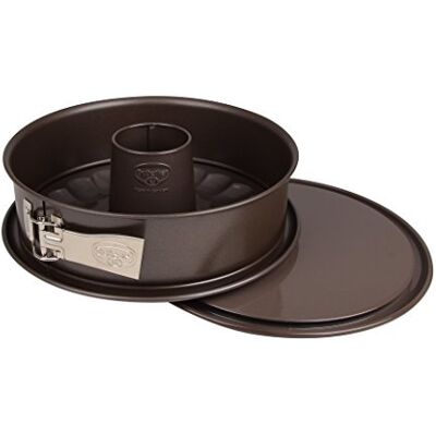 Dr. Oetker Springvorm met buisbodem en servies Ø 26 cm bakeditie bakvorm met keramische versterkte antiaanbaklaag, snij- en krasbestendige bodem Dr. Oetker Springvorm met buisbodem en servies Ø 26 cm bakeditie bakvorm met keramische versterkte antiaanbaklaag, snij- en krasbestendige bodem