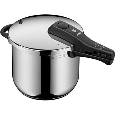 WMF Perfect One Pot Inductie-snelkookpan, 6,5 l, stoompan, groot kooksignaal, 2 kookstanden, afneembare dekselgreep, Cromargan roestvrij staal WMF Perfect One Pot Inductie-snelkookpan, 6,5 l, stoompan, groot kooksignaal, 2 kookstanden, afneembare dekselgreep, Cromargan roestvrij staal