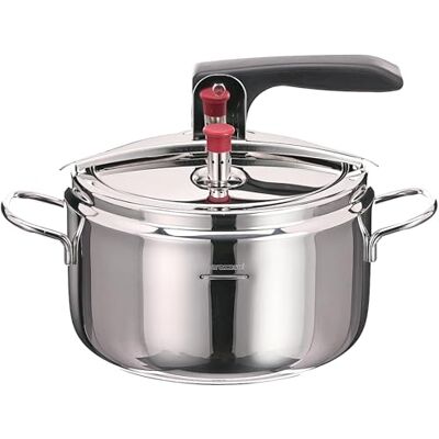 Barazzoni Drukpan model Basic, Ø 22 cm, inhoud 5 l, inductie, Made in Italy, roestvrij staal 18/10, zilver, 22 cm Barazzoni Drukpan model Basic, Ø 22 cm, inhoud 5 l, inductie, Made in Italy, roestvrij staal 18/10, zilver, 22 cm