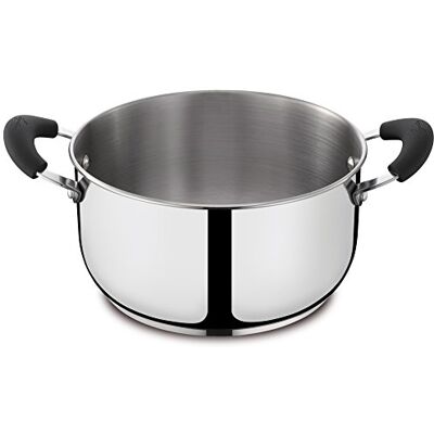 Lagostina Gioiosa stoofpan met 2 handgrepen, roestvrij staal, diameter 22 cm, 4,0 liter Lagostina Gioiosa stoofpan met 2 handgrepen, roestvrij staal, diameter 22 cm, 4,0 liter
