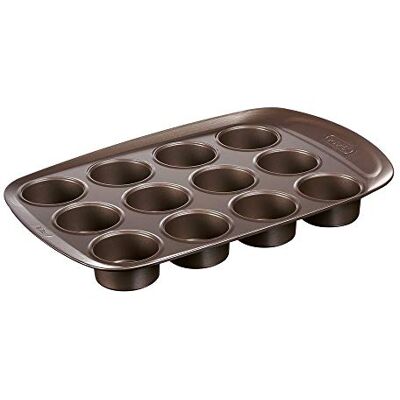 Pyrex Asimetria Vorm voor 12 muffins van metaal, antiaanbaklaag, Ø 6,50 cm Pyrex Asimetria Vorm voor 12 muffins van metaal, antiaanbaklaag, Ø 6,50 cm