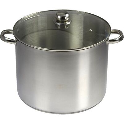 Baumalu 342684 Kookpot voor catering met deksel, 19 liter, diameter 32 cm, roestvrij staal, zilverkleurig, 32 x 32 x 32 cm Baumalu 342684 Kookpot voor catering met deksel, 19 liter, diameter 32 cm, roestvrij staal, zilverkleurig, 32 x 32 x 32 cm