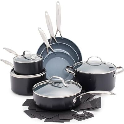 GreenPan , Pannenset met Keramische Antiaanbaklaag 11 Delig GreenPan , Pannenset met Keramische Antiaanbaklaag 11 Delig