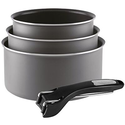 Sitram 710876 Set van 3 potten anti-aanbaklaag aluminium rond ulti taupe met greep 16/18/20 cm Sitram 710876 Set van 3 potten anti-aanbaklaag aluminium rond ulti taupe met greep 16/18/20 cm
