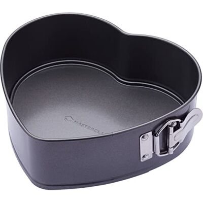 Master Class MasterClass Cake Tin, hartvorm 22,5 cm met vrije bodem, antiaanbaklaag, robuust koolstofstaal 1 mm, veersluiting en Pfoa-vrij, 22,5 cm Master Class MasterClass Cake Tin, hartvorm 22,5 cm met vrije bodem, antiaanbaklaag, robuust koolstofstaal 1 mm, veersluiting en Pfoa-vrij, 22,5 cm