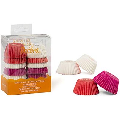 Decora 0339749 CF. 200 muffinvormen wit/roze/fucsia 32 x 22 mm, Carta da Forno, meerkleurig Decora 0339749 CF. 200 muffinvormen wit/roze/fucsia 32 x 22 mm, Carta da Forno, meerkleurig