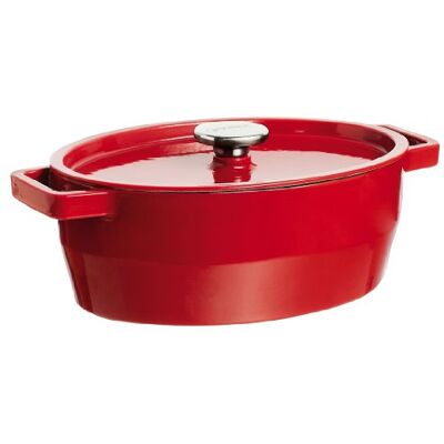 Pyrex SlowCook Ovale stoofpan van gietijzer, geschikt voor alle warmtebronnen, inclusief inductie Ø 29 cm Pyrex SlowCook Ovale stoofpan van gietijzer, geschikt voor alle warmtebronnen, inclusief inductie Ø 29 cm