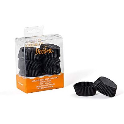 Decora Carta da Forno 0339643 taartjes, 40 x 20 mm, 120 stuks, zwart Decora Carta da Forno 0339643 taartjes, 40 x 20 mm, 120 stuks, zwart