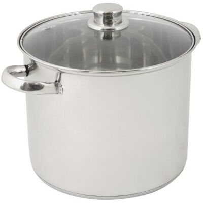 Crealys 502383 roestvrijstalen catering glazen deksel 9 l diameter: 24 cm Crealys 502383 roestvrijstalen catering glazen deksel 9 l diameter: 24 cm