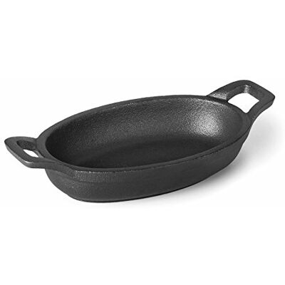 LACOR 25783 Ovale stoofpan zonder Magma-basis, gietijzer, zwart, 21,7 cm LACOR 25783 Ovale stoofpan zonder Magma-basis, gietijzer, zwart, 21,7 cm