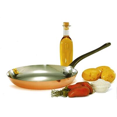 Baumalu 202014 Koperen Pan Diameter: 28 cm, Oranje Baumalu 202014 Koperen Pan Diameter: 28 cm, Oranje