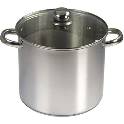Baumalu 342652 kookpan met deksel, 9 l, diameter 24 cm, roestvrij staal Baumalu 342652 kookpan met deksel, 9 l, diameter 24 cm, roestvrij staal