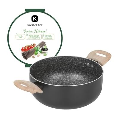 KASANOVA Braadpan van zwarte steen, 22 cm KASANOVA Braadpan van zwarte steen, 22 cm