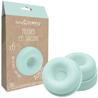 ScrapCooking Set van 6 donuts siliconen vormen Donuts & Babas 3D-vormen gebak set voor taarten Individuele zachte vormen Oven & Vaatwasserbestendig Keukencadeau 2913 ScrapCooking Set van 6 donuts siliconen vormen Donuts & Babas 3D-vormen gebak set voor taarten Individuele zachte vormen Oven & Vaatwasserbestendig Keukencadeau 2913