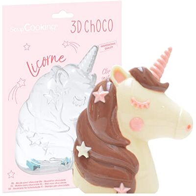 ScrapCooking Scrap Cooking 6755 – stijve vorm chocolade eenhoorn – 3D-chocoladevorm voor het maken van eenhoorns van chocolade – accessoires voor gebak van professionele kwaliteit ScrapCooking Scrap Cooking 6755 – stijve vorm chocolade eenhoorn – 3D-chocoladevorm voor het maken van eenhoorns van chocolade – accessoires voor gebak van professionele kwaliteit