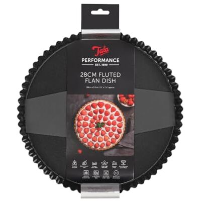 Tala Performance Quichevorm Ø 28 cm met afneembare bodem van koolstofstaal, dubbele antiaanbaklaag, eclipse bakvorm, 3,5 cm hoog, voor hartige en zoete taarten Tala Performance Quichevorm Ø 28 cm met afneembare bodem van koolstofstaal, dubbele antiaanbaklaag, eclipse bakvorm, 3,5 cm hoog, voor hartige en zoete taarten