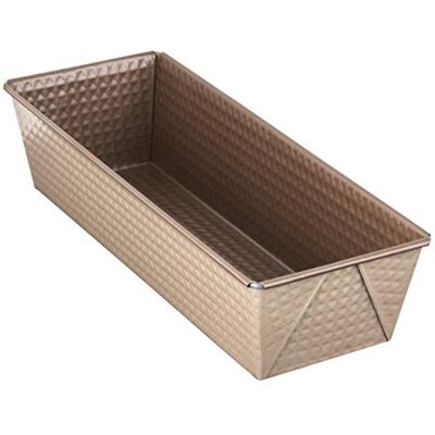Zenker 7355 Mojave Gold taartvorm, roestvrij staal, goudkleurig, mahonie, 30,5 x 11,5 x 7 cm Zenker 7355 Mojave Gold taartvorm, roestvrij staal, goudkleurig, mahonie, 30,5 x 11,5 x 7 cm