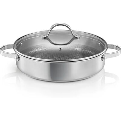 Tescoma 780568 koekenpan met antiaanbaklaag met deksel, Ø 28 cm, 2 handgrepen, SteelCRAFT lijn Tescoma 780568 koekenpan met antiaanbaklaag met deksel, Ø 28 cm, 2 handgrepen, SteelCRAFT lijn