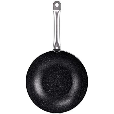 Moneta Etnea Pro Wok met antiaanbaklaag, 30 cm, roestvrijstalen handgreep, standaard Moneta Etnea Pro Wok met antiaanbaklaag, 30 cm, roestvrijstalen handgreep, standaard