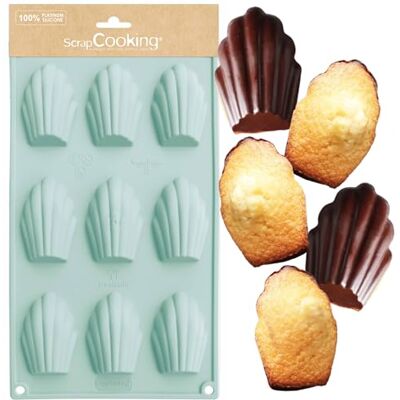 ScrapCooking Siliconen bakvorm 9 Madeleines 9 Madeleines vormen Oven & Vriezer Bakvorm voor kindertaart Zacht gebruiksvoorwerp Watergroen 3115 ScrapCooking Siliconen bakvorm 9 Madeleines 9 Madeleines vormen Oven & Vriezer Bakvorm voor kindertaart Zacht gebruiksvoorwerp Watergroen 3115