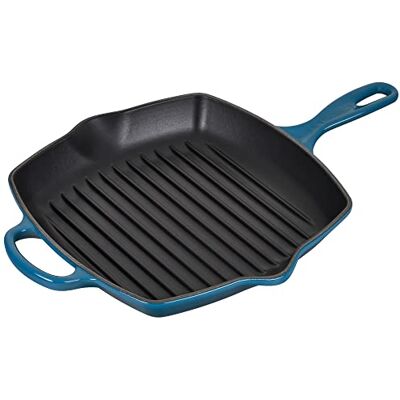 Le Creuset Signature 20183266420422 Grillpan van gietijzer, met extra greep en 2 schenkneuzen, 26 x 26 cm Le Creuset Signature 20183266420422 Grillpan van gietijzer, met extra greep en 2 schenkneuzen, 26 x 26 cm