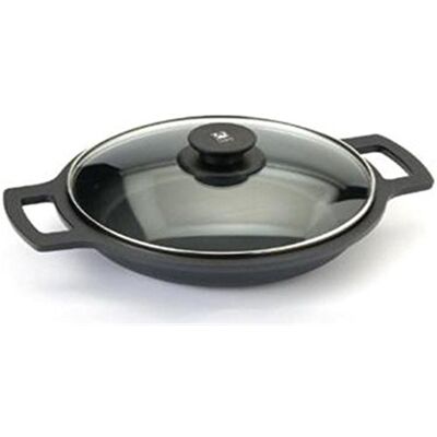 BRA Efficient Lage kookpan 32 cm, gegoten aluminium, met antiaanbaklaag Teflon Platiunm Plus zonder PFOA, met glazen deksel en afneembare siliconen handgrepen, voor alle warmtebronnen inclusief inductie BRA Efficient Lage kookpan 32 cm, gegoten aluminium, met antiaanbaklaag Teflon Platiunm Plus zonder PFOA, met glazen deksel en afneembare siliconen handgrepen, voor alle warmtebronnen inclusief inductie