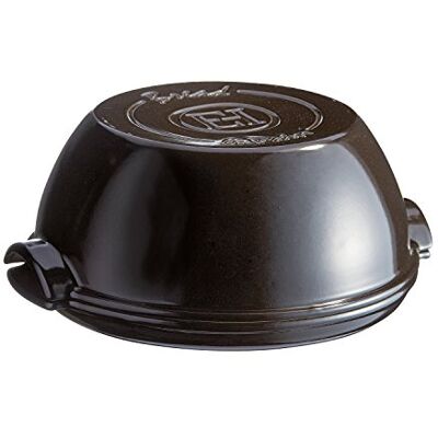 Emile Henry EH799507 zelfgemaakt brood, keramiek, houtskoolzwart, 32,5 x 30 x 15 cm Emile Henry EH799507 zelfgemaakt brood, keramiek, houtskoolzwart, 32,5 x 30 x 15 cm