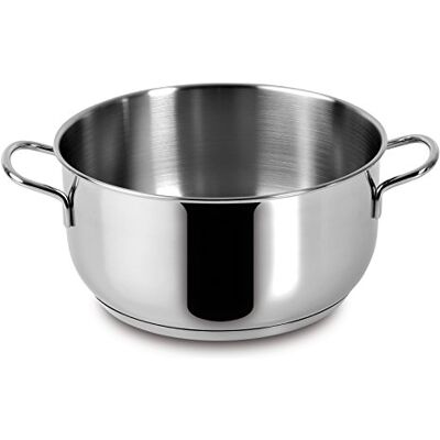 Lagostina Every Steelpan met 2 handgrepen, roestvrij staal, 18 cm staal Lagostina Every Steelpan met 2 handgrepen, roestvrij staal, 18 cm staal